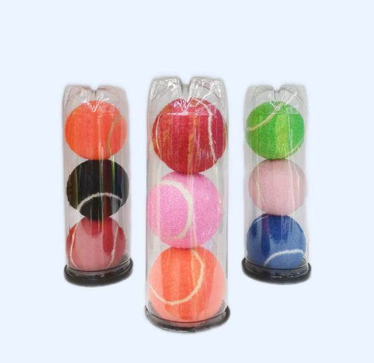 Tennis Balls of Different Colors-3pcs/can